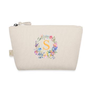 S Monogram Floral, Couronne florale, Personnalisable - Trousse biologique - nature - Devant