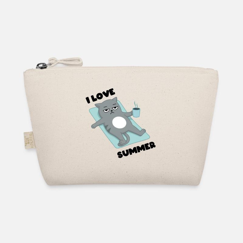 I love Summer - Cat Grumpy Bio-Täschchen