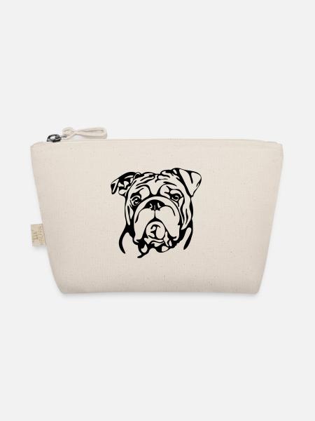 ENGLISCHE BULLDOGGE Hunde Hund Wilsigns - Bio-Täschchen - Natur