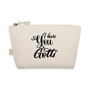 Liebe dich Gotti Taufpatin Schweiz Patentante - Bio-Täschchen - Natur - Vorne