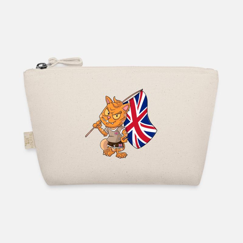 England Fan Katze - Bio-Täschchen - Natur