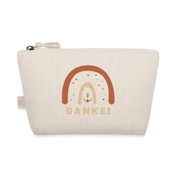 Danke! Regenbogen personalisierbar - Bio-Täschchen - Natur - Vorne