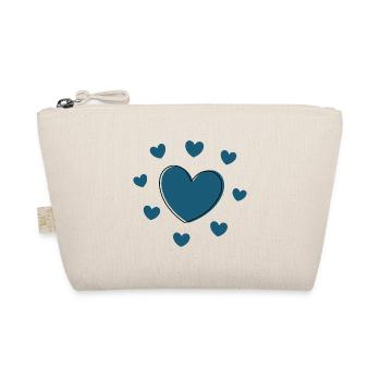 Coeur bleu Saint-Valentin - Trousse biologique - nature - Devant