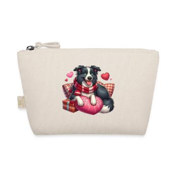 Border Collie Liebe - Bio-Täschchen - Natur - Vorne