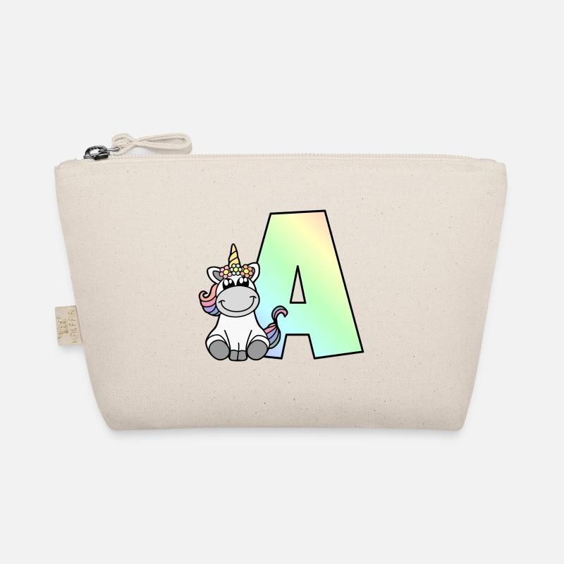 Unicorn Letter A Organic Pouch