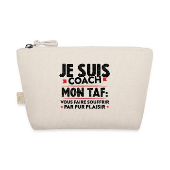 Je suis coach, Humour cadeau sportif coach - Trousse biologique - nature - Devant