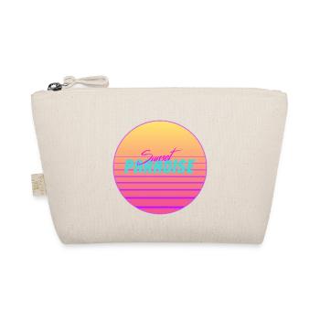 Sunset Paradise - 80s vintage retro logo - Organic Pouch - nature - Front