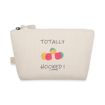 Totally hooked. For crochet et knitting. - Organic Pouch - nature - Front