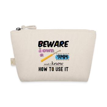 I own a 9mm crochet and I know how to use it. - Organic Pouch - nature - Front
