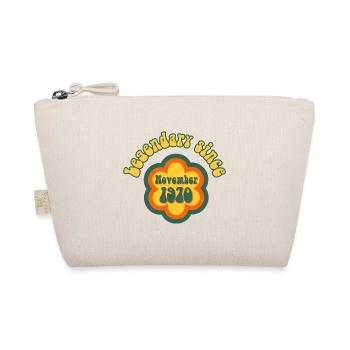 Legendary since November 1970 Birthday Retro - Organic Pouch - nature - Front