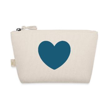 Coeur bleu Saint-Valentin - Trousse biologique - nature - Devant