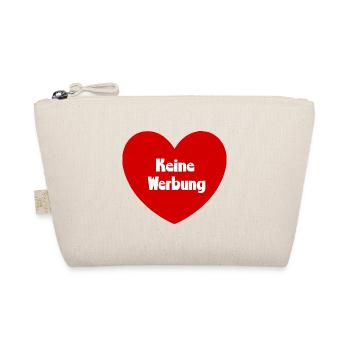keine Werbung Herz rot weiß Briefkasten - Bio-Täschchen - Natur - Vorne