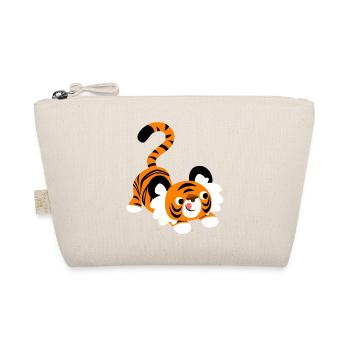 Cute Cartoon Tiger Ready To Pounce!! by Cheerful - Organic Pouch - nature - Front
