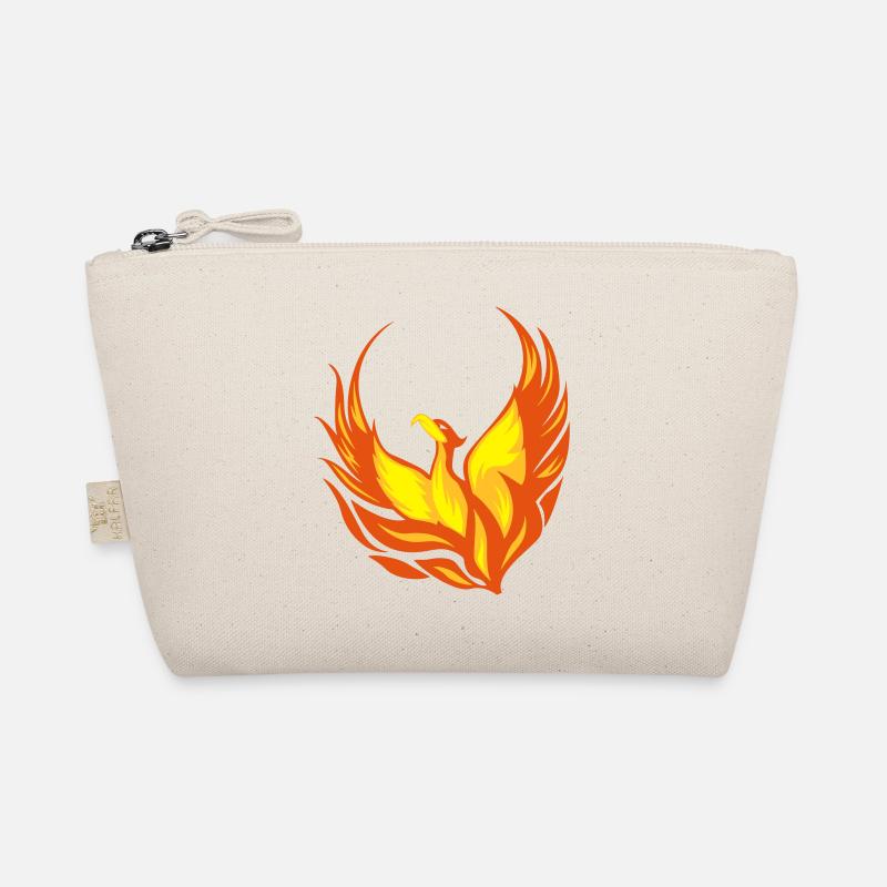 Feuervogel Phönix Flammen Federn - Bio-Täschchen - Natur