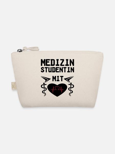 Medizinstudentin mit Herz Geschenk - Bio-Täschchen - Natur