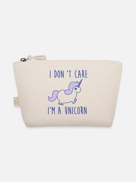i dont care im a unicorn - Organic Pouch - nature - Front