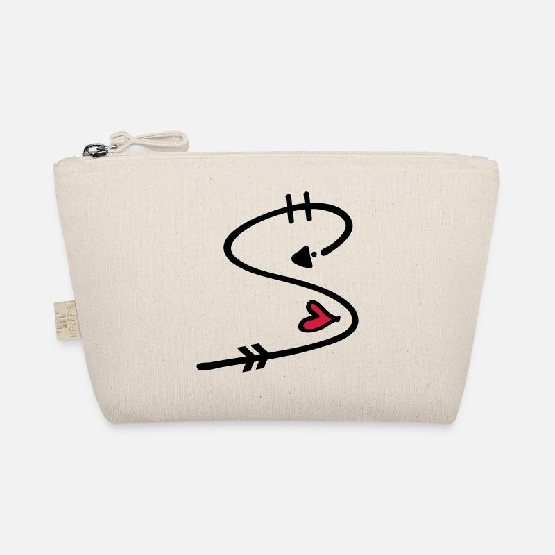 Letter S with arrow heart Organic Pouch