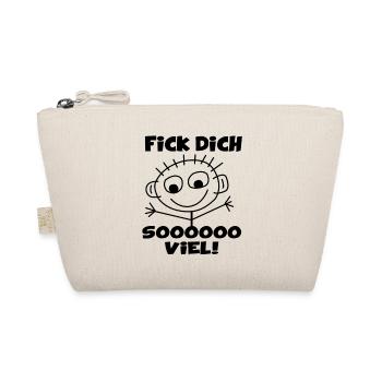 Fick dich soooooo viel! - Bio-Täschchen - Natur - Vorne
