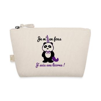 Je m'en fous j'suis une licorne - Panda citations - Trousse biologique - nature - Devant