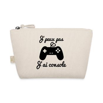 J'peux pas j'ai console - geek gamer nerd - Trousse biologique - nature - Devant