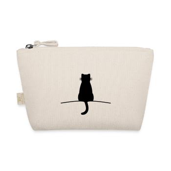 Cat Silhouette Cat Kitten minimal - Organic Pouch - nature - Front