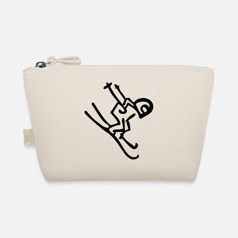 skifahrer ski skiing skier Bio-Täschchen