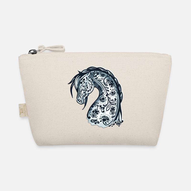 Pferdekopf blau Bio-Täschchen