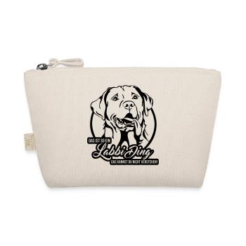 LABBI DING - Labrador Hundespruch Wilsigns - Bio-Täschchen - Natur - Vorne