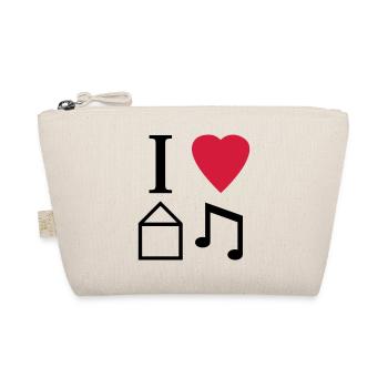 I Love House Music - Bio-Täschchen - Natur - Vorne
