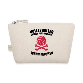 Volleyballer spielen Fußball zum warm machen - Bio-Täschchen - Natur - Vorne
