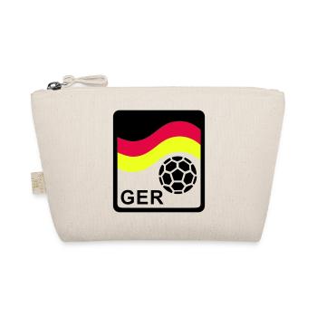 Fußball Deutschland (Quadrat) 02 - Bio-Täschchen - Natur - Vorne