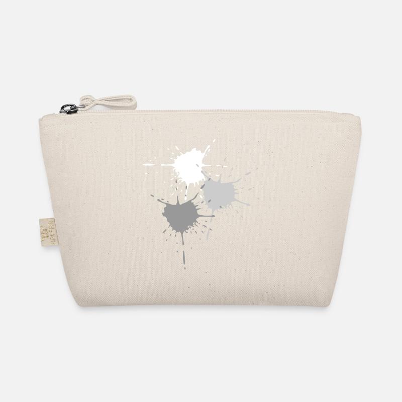 Kunst - Explodierende Farbkleckse in grau Bio-Täschchen