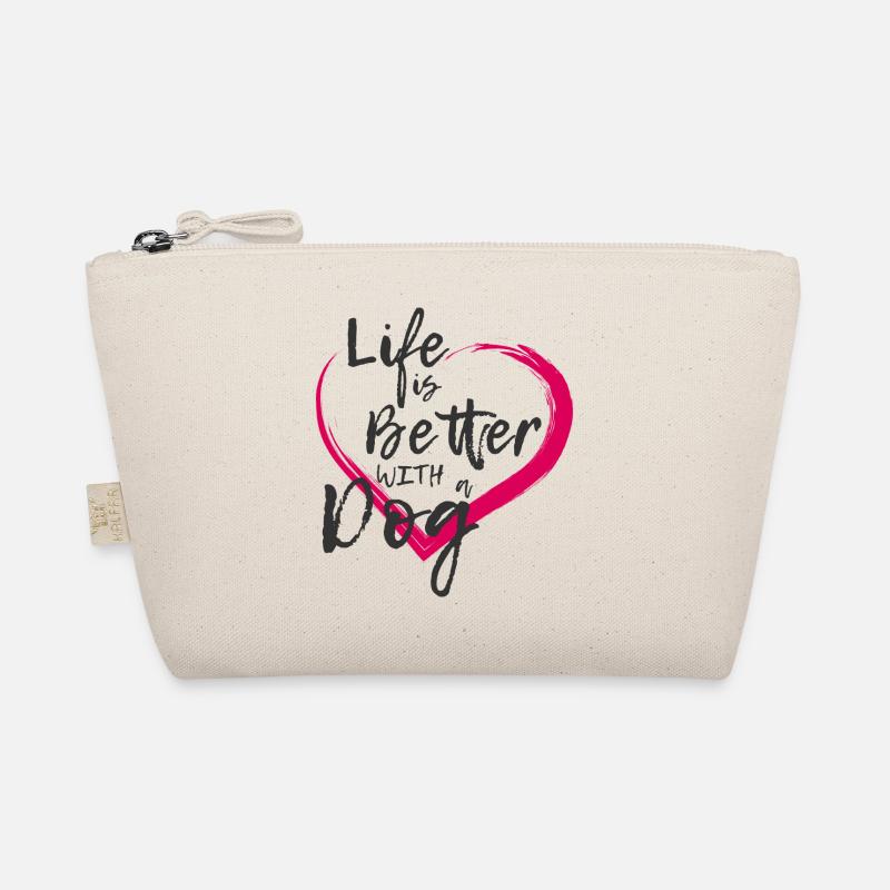 Life is Better with a Dog | Hundeshirt Bio-Täschchen