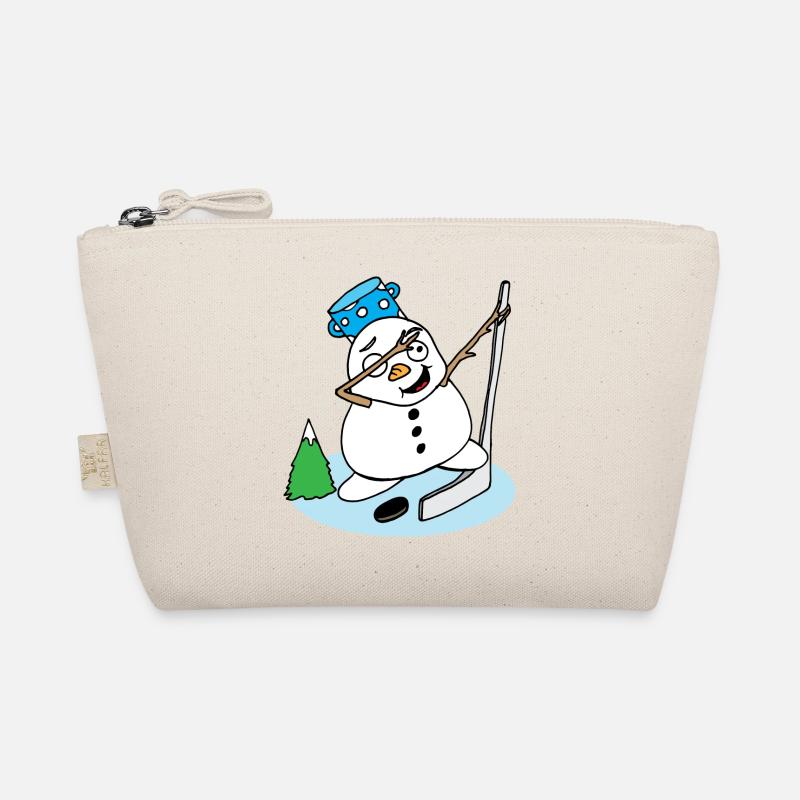 Snowman Dabbing With A Hockey Stick Organic Pouch