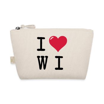 Ich liebe Wiesbaden / I Love WI (Geschenk) - Bio-Täschchen - Natur - Vorne