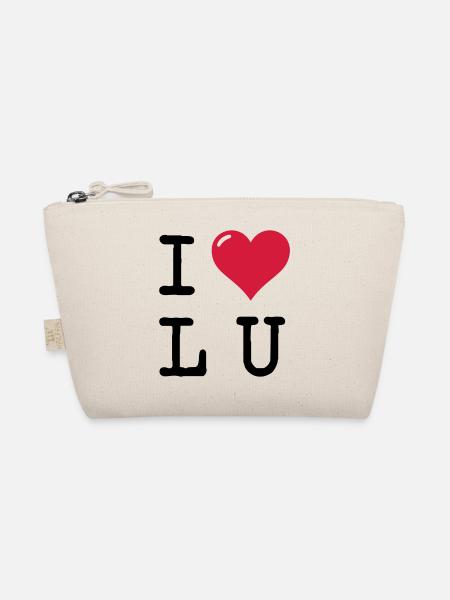 Ich liebe Ludwigshafen / I Love LU (Geschenk) - Bio-Täschchen - Natur - Vorne