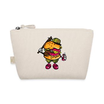 Gangster Burger - Cartoon and Cartoon Shirt Motif - Organic Pouch - nature - Front