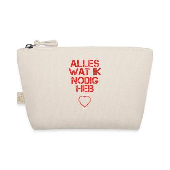 presentje wat ik nodig love love cycle cycling ri - Organic Pouch - nature - Front