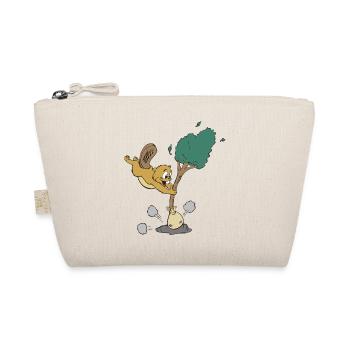 beaver flannelette animal animals9 - Organic Pouch - nature - Front