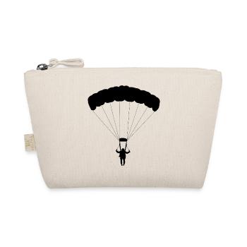 parachute fallschirmspringen parachuting skydiver - Bio-Täschchen - Natur - Vorne