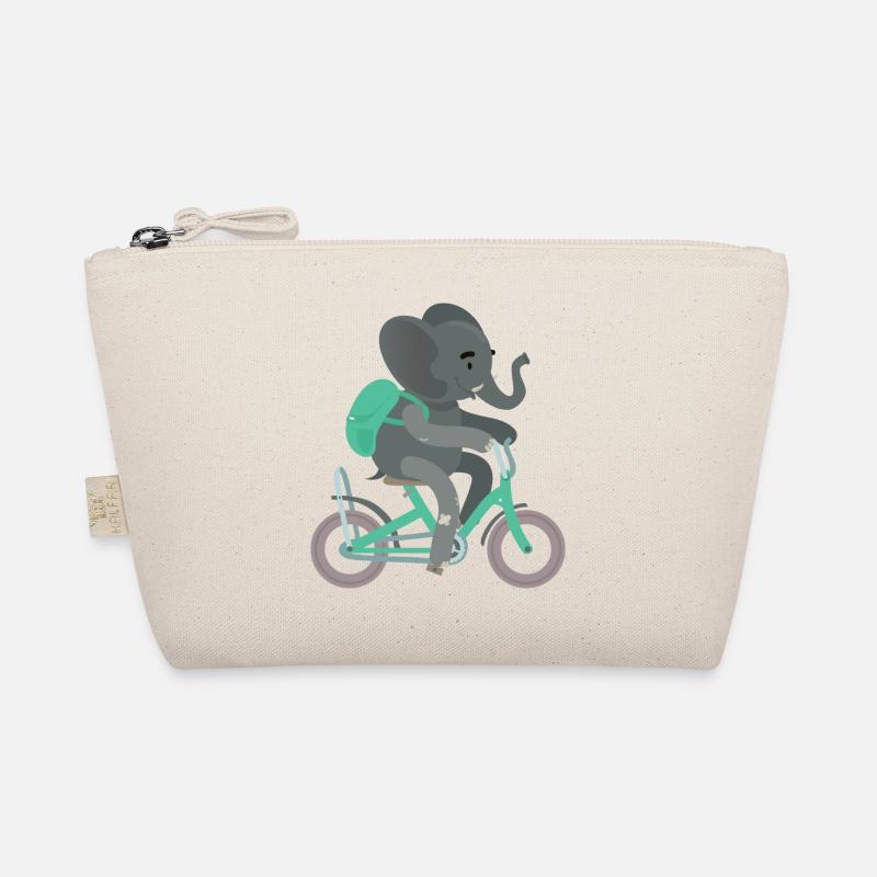 Rucksack Elefant Fahrrad Einschulung kita - Bio-Täschchen - Natur