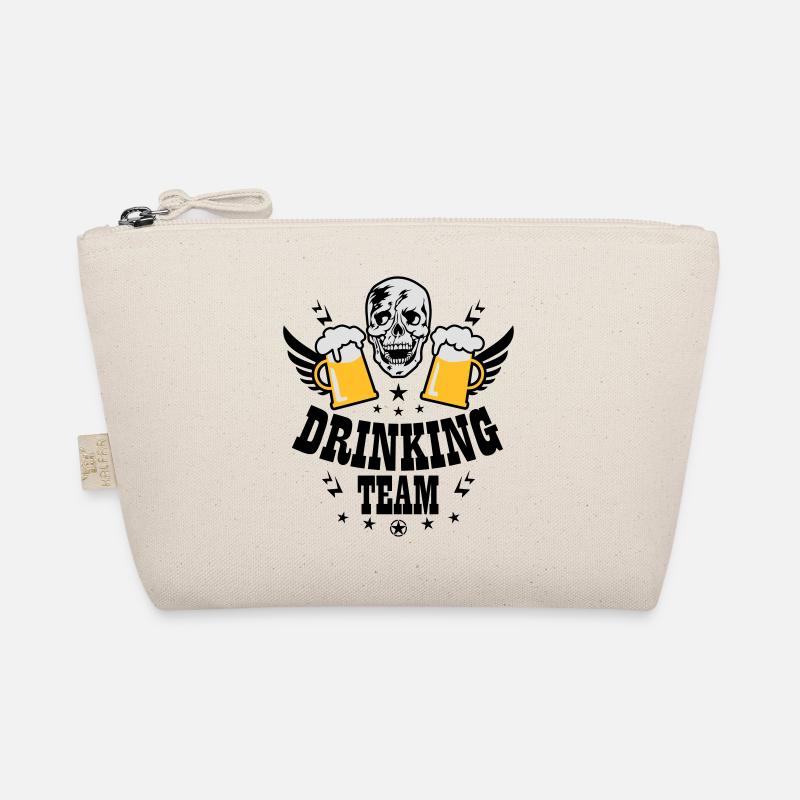 83 Totenkopf Skull 2 Bier DRINKING TEAM Beer Bio-Täschchen