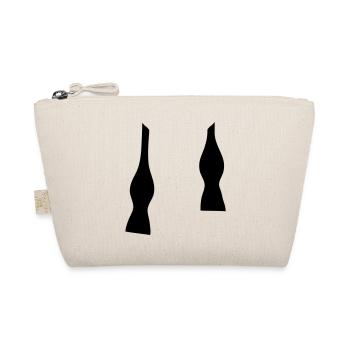 Bow Tie Un-done - Organic Pouch - nature - Front
