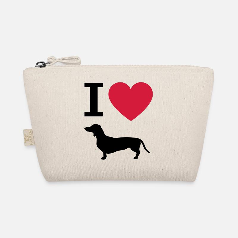 J'aime teckel, silhouette de chien de coeur et de chiens Trousse biologique