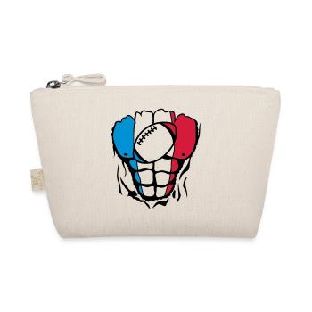 rugby2 france corps muscle drapeau - Trousse biologique - nature - Devant