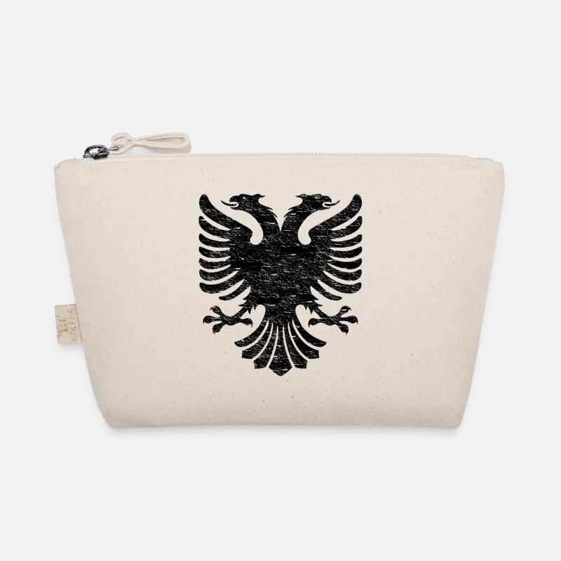 Albanischer Adler Doppeladler Shqiptar Albaner - Bio-Täschchen - Natur