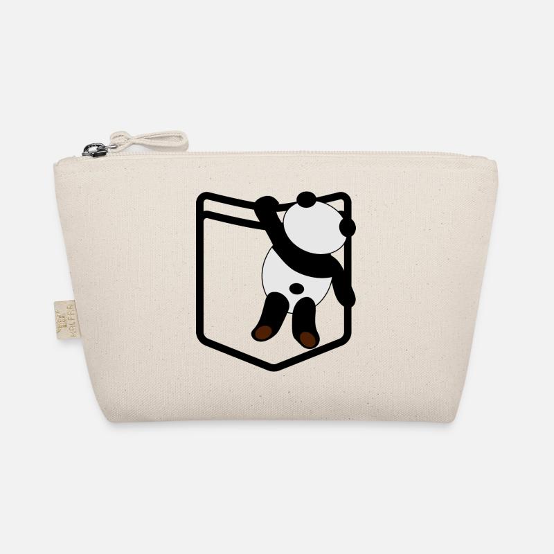 Hemdtasche Panda Pocket Panda - Bio-Täschchen - Natur