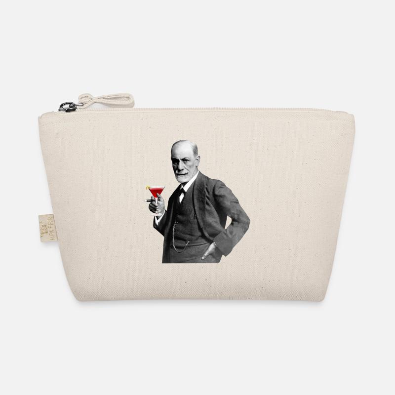 Sigmund Freud mit Cocktail Bio-Täschchen