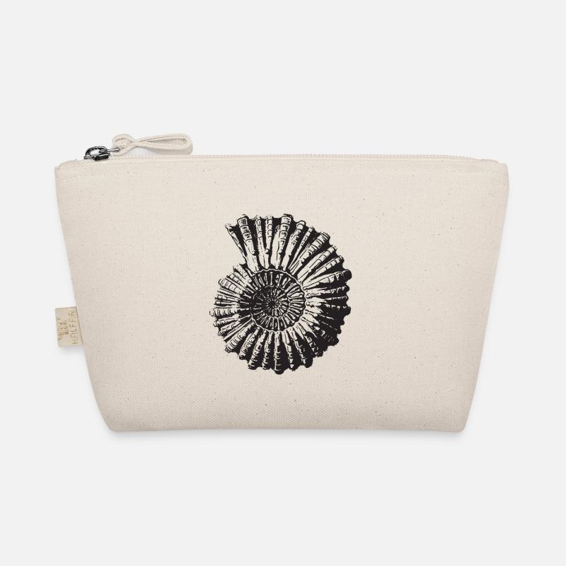 Stein Schnecke Retro - Bio-Täschchen - Natur