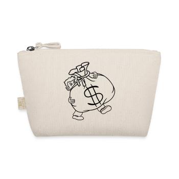 heavy bear dollar symbol sign money rich gel - Organic Pouch - nature - Front